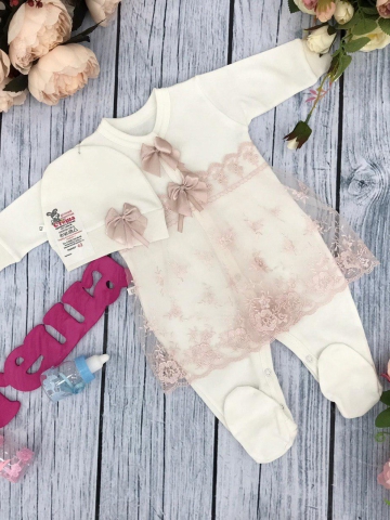 Купить оптом 258-П. Комбинезон с шапкой, хлопок 80% велюр 20% ПЭ, пудра в Котласе